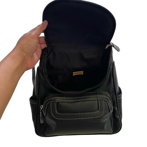 NWT MultiSac Vegan Leather Multipockets Stylish Black Major Backpack - Picture 14 of 17